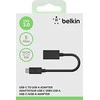 Belkin F2CU036BTBLK USB-C - USB-A 0.14m juoda M/F