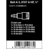 WERA diržas A 3 TORX HF Zyklop antgalių rinkinys TORX 1/4