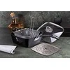 Keptuvė 24cm su krepšeliu ir garų lėkšte 4 vnt. BERLINGER HAUS Juodas PRO BH-6554