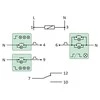 F&amp;F Bistable grupės siųstuvas 230V 10A 1 modulis - BIS-412