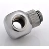 Bitspower adapteris T formos skirstytuvas G1/4 colio AG į 2x G1/4 colio IG – pasukamas, blizgantis sidabras