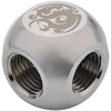 „Bitspower“ adapteris T formos skirstytuvas 3x G1/4 colio vidinis sriegis - blizgus sidabrinis