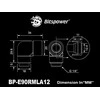 Bitspower Advanced Multi-Link Adapteris Connection 90 Degrees G1/4 Inch Female Thread to 12mm Outer Diameter Hard Tube – Rotatable.