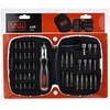 Black &amp; Decker „Juodas &amp; Decker“ 45 antgalių ir galvučių rinkinys 1/4' terkšlei Juodas+DECKER [A7039-XJ]