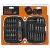 Black &amp; Decker „Juodas &amp; Decker“ 45 antgalių ir galvučių rinkinys 1/4' terkšlei Juodas+DECKER [A7039-XJ]