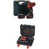 Black & Decker BD suktuvas 10,8V BDCDD12KB 2x1,5Ah WALIZKA