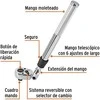 Terkšlė su teleskopine rankena ir pasukama galvute 1/2", 350-490mm Truper®