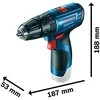 Akumuliatorinis smūginis gręžtuvas-suktuvas Bosch GSB 120-LI Professional, 12V 30/14Nm 2x2,0Ah