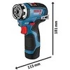 Bosch GSR 12V-35 FC, LB be akumuliatoriaus ir kroviklio, 4xGFA