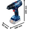 Akumuliatorinis suktuvas Bosch GSR 180-LI (18 V/54 Nm/2x2,0 Ah)