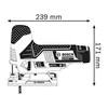 Bosch Akumuliatorinis siaurapjūklis GST 12V-70, 2x3,0Ah