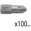 Bosch Suktuvo antgaliai Pz 2 100 vnt, Extra Hart