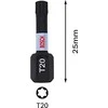 Bosch Suktuvo antgaliai T20 2 vnt./ Impact, L=25mm