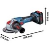 Bosch GWX 18V-15 C, LB be akumuliatoriaus ir kroviklio