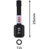 Bosch Suktuvo antgaliai T15 2 vnt./ Impact, L=25mm