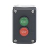 Schneider Electric 2 skylių START/STOP valdymo dėžutė, pilka IP65 XALD215