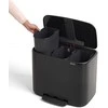 Brabantia Šiukšlių dėžė su pedalu, Bo 3x11L - Platinum