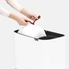 Šiukšlių dėžė Brabantia Bo Touch, 11+23 l, Balta