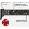 Brennenstuhl 1391040410 Alu-Office-Line 4-fach 1,8m 2x USB sidabrinis/juodas