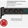 Brennenstuhl 1391040400 Alu-Office-Line 4-fach 1,8m sidabrinis/juodas