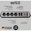 Brennenstuhl estilo Kampinis 6 krypčių prailginimo laidas juodas
