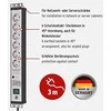 Maitinimo kabelis Brennenstuhl 1156057696 Skirstytuvas 3m 6 x Maitinimo lizdai Vidaus naudojimui Juodas, Šviesiai pilkas