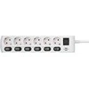 Brennenstuhl Socket Line 6 kartus 2m įsk. Jungiklis