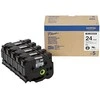 BROTHER HGEM951V5 24MM Juodas ON Matinis Sidabrinis - 5 PACK
