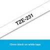 Brother | TZe-S221 Strong Adhesive Laminated Tape | Juodas on Baltas | TZe | 8 m | 9 cm
