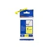 Brother | TZe-FX611 Flexible ID Laminated Tape | Juodas on Geltona | TZe | 8 m | 6 cm