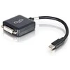C2G 20cm Mini DisplayPort to DVI Adapteris - Thunderbolt to Single Link DVI-D Converter M/F - Juodas - DisplayPort-Kabelis - Mini DisplayPort (M) zu DVI-D (W) - 20 cm - Juodas