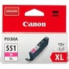 CANON 1LB CLI-551XLM rašalo kasetė purpurinė didelės talpos 680 puslapių 1 pakuotė XL