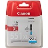 CANON 1LB CLI-551XLC rašalo kasetė žalsvai mėlyna didelės talpos 700 puslapių 1 pakuotė XL