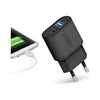 Įkroviklis Sieciowa SBS 2.1A FC 2xUSB juoda