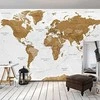 Artgeist Fototapetas - World Map: Baltas Oceans