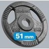 Ketaus olimpinių svarmenų rinkinys 4x5kg, 51mm skylė, plokštelė su rankenomis, REBEL ACTIVE