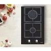 Mikrobangų krosnelė CATA | Hob | SCI 3002 BK | Gas on glass | Number of burners/cooking zones 2 | Rotary knobs | Juodas