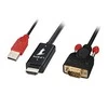 Adapterio Kabelis - LINDY HDMI į VGA Adapterio Kabelis, 1920x1200, 2 m, Juodas