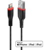 Lindy Įkrovimo Laidas - USB Tipo A į Lightning 0.5m PVC Nikelio Dangaus Jungtys