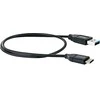 USB kabelis Schwaiger USB-A - USB-C 0,5 m Juodas (LK050C 533)