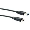 USB kabelis Schwaiger USB-A - USB-C 0,5 m Juodas (LK050C 533)