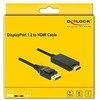 DELOCK Cable Displayport 1.2 male > High Speed HDMI-A pasyvus 4K 2 m juodas