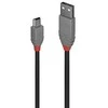 Lindy USB 2.0 kabelis, A tipo į MiniB tipo, antracito spalvos, 1,0 m