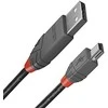 Lindy USB 2.0 kabelis, A tipo į MiniB tipo, antracito spalvos, 1,0 m