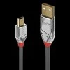 USB Kabelis - LINDY Cromo Line USB 2.0 Type A į Mini-B Laidas, M/M, 480Mbps, 5 m, Pilkas