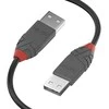 USB Kabelis - LINDY Anthra Line USB 2.0 Type A į A Laidas, M/M, 5 m, Juodas
