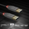USB Kabelis - LINDY Anthra Line USB 3.2 Type A Laidas, 5Gbps, M/M, 1 m, Juodas