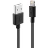 USB Kabelis - LINDY USB Type A į Lightning Laidas, M/M, 480Mbps, 0.5 m, Juodas