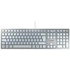 Klaviatūra Cherry KC 6000 SLIM / BE / Sidabrinis/Baltas