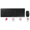 CHERRY STREAM DESKTOP US LAYOUT - Klaviatūra ir pelė USB Juodas